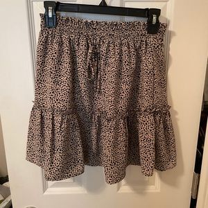 Cheetah ruffled skirt
